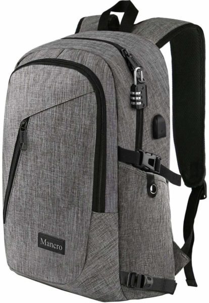 Avenmax Business Laptop Backpack Ultra-light AntiTheft Backpack Grey 